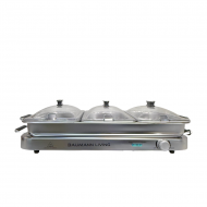Baumann Living 3-in-1 Tripple Buffet Server & Warmer BM-LBS650C 